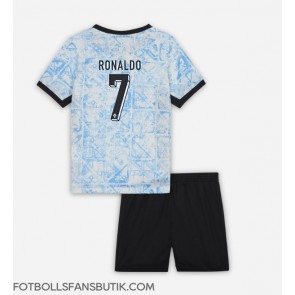 Portugal Cristiano Ronaldo #7 Replika Bortatröja Barn EM 2024 Kortärmad (+ Korta byxor)